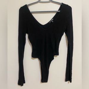 Ribbed High-Waist Bodysuit